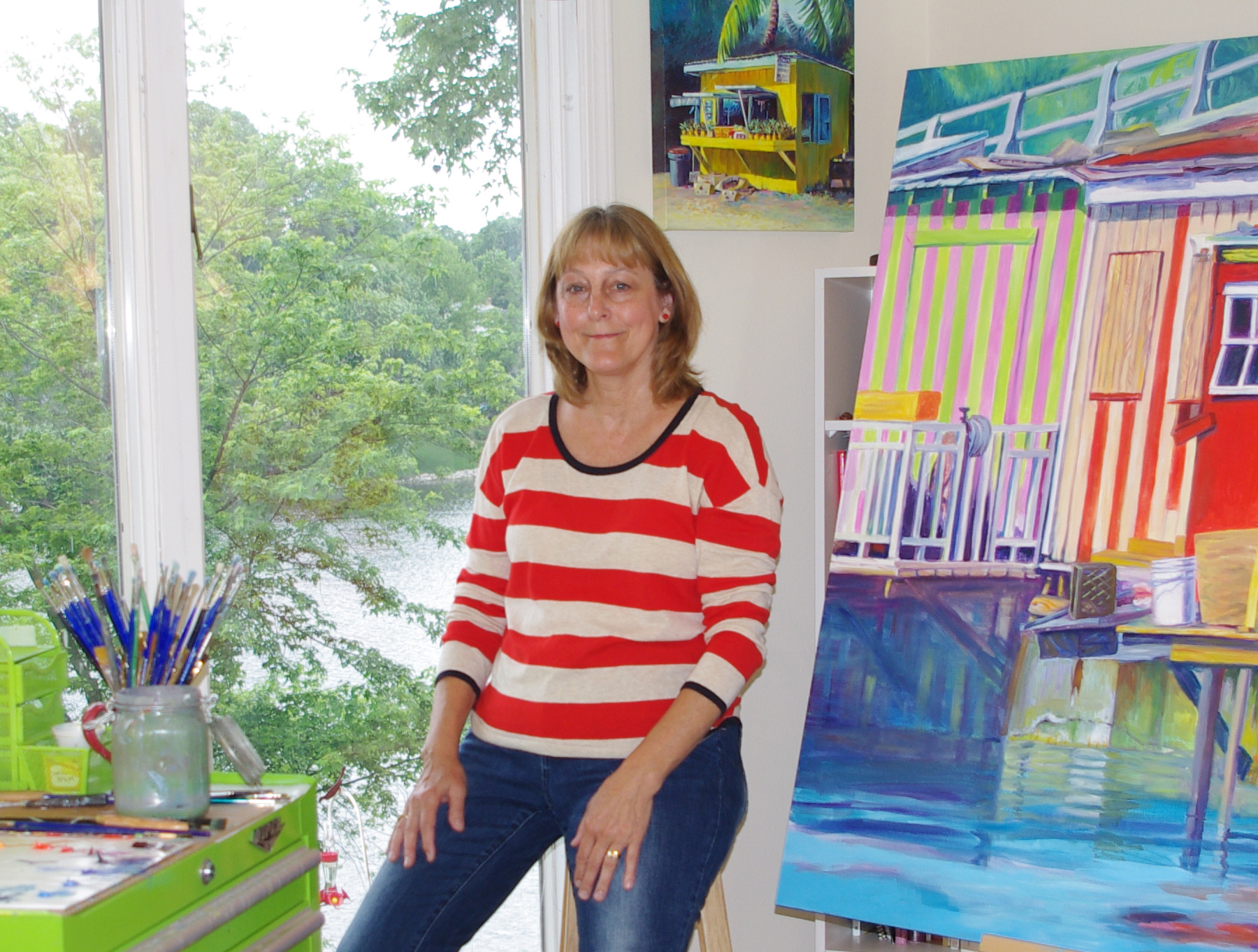 Terri in her studio
